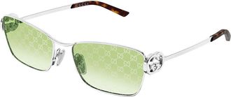 Gucci GG2045S 004 Womens Sunglasses Silver Size 58 - Free RX Lenses - Free RX Lenses