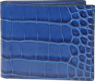Tom Ford Tumbled Soft Printed Croc T Line Classic Bi-Fold Wallet