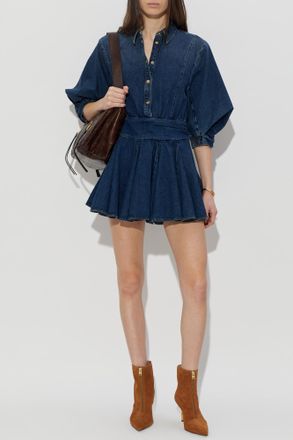 AllSaints Arlo Denim Dress, Womens, Navy Blue