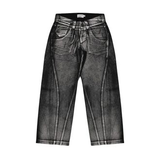 Vaquera Straight Trousers, female, Black, W27, Painted Workwear Trousers