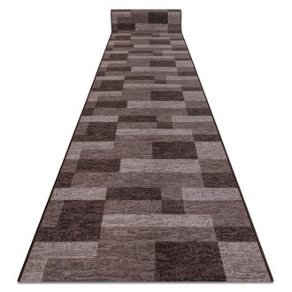 RugsX RugsX Anti-Slip Icona Runner in Brown | Size: 120 cm x 470 cm
