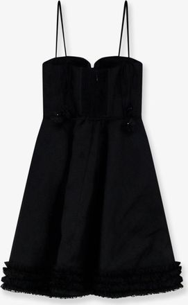 Zimmermann Womens Mini Dress Luna Linen-Silk Black
