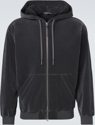 Tom Ford Velvet zip-up hoodie