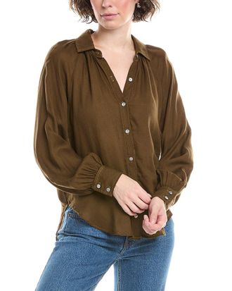 Bella Dahl Flowy Raglan Button-Up Shirt