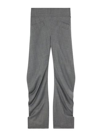 Ganni Draped grey trousers