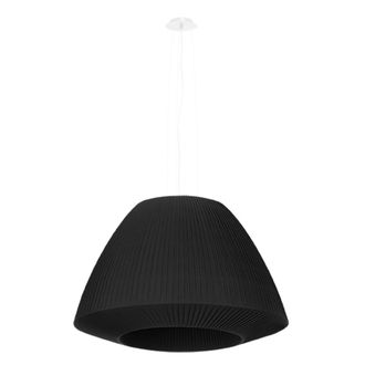 Sollux Lighting L&aacute;mpara de techo tela negra, vidrio, acero alt. 138 cm