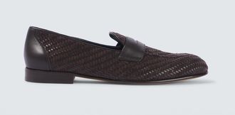 Brioni Mocasines penny Appia de piel y ante