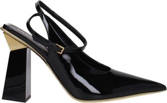 Valentino Garavani Zwarte leren hoge hak sandalen - Dames - Pumps - Zwart - 36 1/2 EU - Schoenen