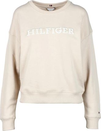 Tommy Hilfiger Cropped Relaxed-Fit Cotton Sweatshirt With Embossed Detail