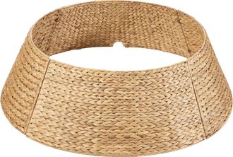 Best Choice Products 24in Woven Hyacinth Christmas Tree Collar, Tree Skirt Accessory w/ Cord Cut-Out