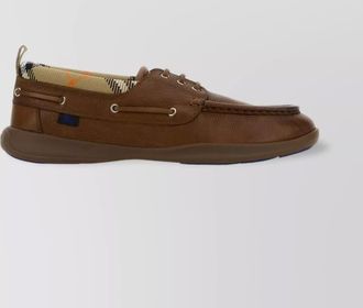 Burberry leather boat shoes