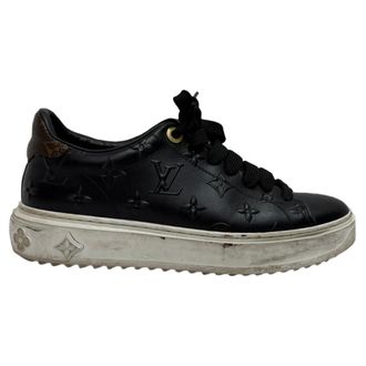 Louis Vuitton Louis Vuitton Monogram Time Out sneakers in zwart leer