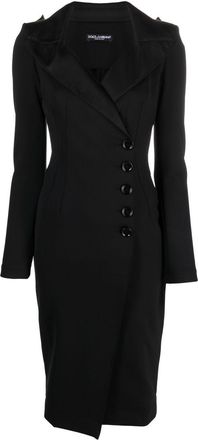 Dolce & Gabbana tailored long-sleeve dress - women - Silk/Polyamide/Spandex/Elastane - 44 - Black