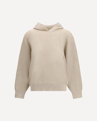 Brunello Cucinelli Sparkling Net cotton hooded Sweatshirt Female M