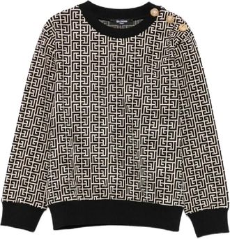 Balmain Kids Sweatshirts, male, Multicolor, 4 Y, Sweatshirt