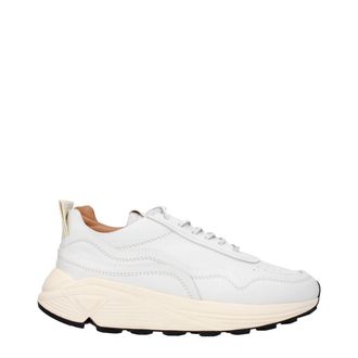 Buttero White Leather Chunky Mens Sneakers