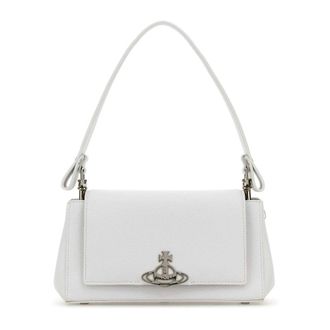 Vivienne Westwood Handbags, female, White, Size: ONE SIZE Hazel Shoulder Bag in White Synthetic Leather