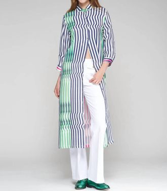 Vilagallo Raya Marino Dress In Verde Rosa