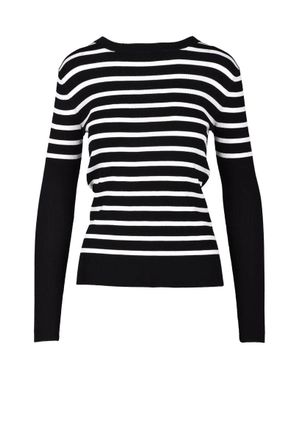 Wild Cashmere Viscose, Polyamide, and Silk Sweater - Black/White
