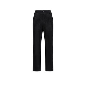 Moncler Moncler Tailored Pinstripe Pants, Men, Blue, Size: 48