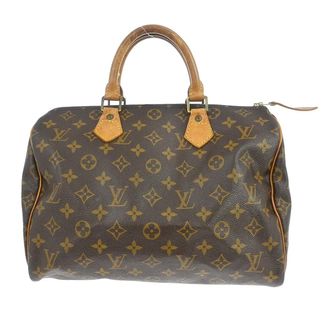 Louis Vuitton Speedy Handbag Monogram Canvas Brown Canvas Handbag (Pre-Owned)