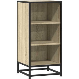vidaXL Vidaxl - Aparador Madera Ingenier&iacute;a Y Metal Roble Sonoma 35,5x35x76 Cm
