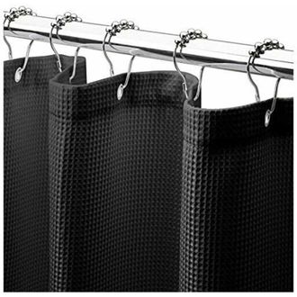 OEM Cortina De Ducha Con Textura De Gofre De 180 X 210 Cm - Tejido De Poli&eacute;ster Resistente, Elegante Estampado Texturizado, Ideal Para Un Ba&ntilde;o Moderno