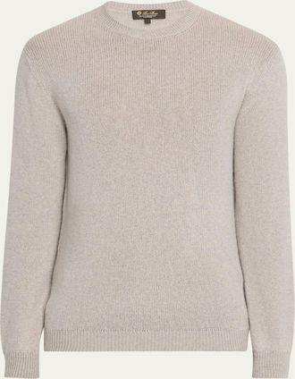 Loro Piana Mens Fobello Baby Cashmere Crewneck Sweater