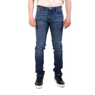 Emporio Armani Heren, Jeans, Blauw, Maat: W34 Katoen