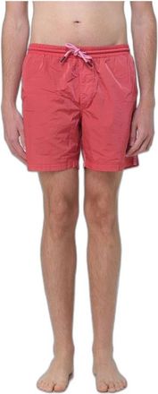 Blauer Nylon zwemshort met trekkoord - Heren - Badkleding - Rood - Maat: M Nylon