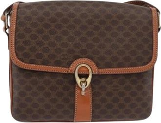 Celine Pre-owned Vintage macadam schoudertas - Dames - Vintage Schoudertas - Bruin - ONE Size - Leer - Vintage