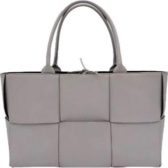 Bottega Veneta Pre-owned Tote Bag - Dames - Vintage Shopper - Grijs - ONE Size - Leer - Vintage