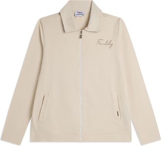 Freddy Felpa Zip con Collo a Camicia e Inserti Animalier