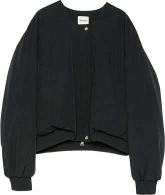 Khaite Ribbed-trim Collarless Jacket