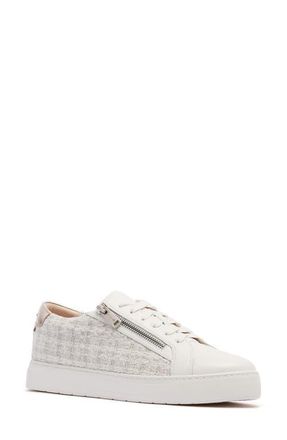 FRANKiE4 Billie II Zip Sneaker in Soft White Tweed at Nordstrom, Size 6.5