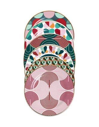 La DoubleJ Dessert Plates Set Of 6 Slinky Mix at Nordstrom