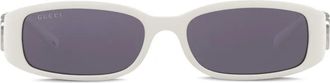 Gucci GC002287 rectangle-frame sunglasses - women - Acetate - 54 - White