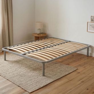 Dmora Dmora - Somier Cuadrado Y Medio Dabasso, Base Ortop&eacute;dica De Contrachapado De Abedul De 13 Lamas, 100% Made In Italy, 120x190h34 Cm