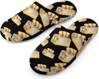 Generic Toaster Mens Cozy Memory Foam Slippers Warm Cotton House Shoes Comfy Slipper for Indoor Outdoor