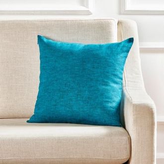 Solino Home Linen Pillow Cover - Montauk in Chambray Teal at Nordstrom, Size Large