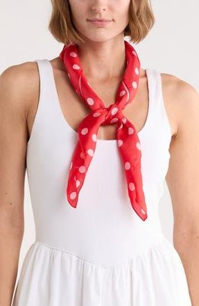 Kate Spade New York springtime dot silk square scarf in Pink /Red at Nordstrom Rack