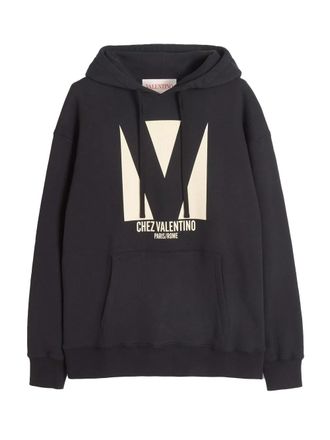 Valentino Mens Chez Print Hoodie in Black
