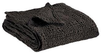 Vivaraise Copripiumino Vivaraise Tana - Nido DApe 100% Cotone Stonewashed, Grigio Carbone, 240 X 260 Cm