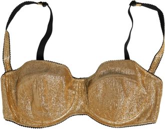 Dolce & Gabbana Bras, female, Yellow, Size: L Semi-Pad Underwire Balconette Bra