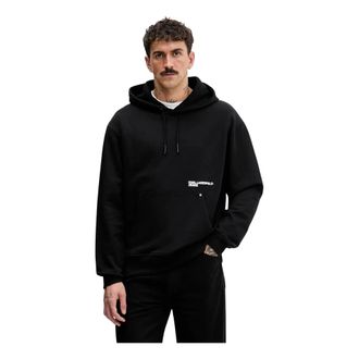 Karl Lagerfeld Heren, Sweatshirts & Hoodies, Zwart, Maat: 2XL Katoen