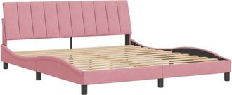 vidaXL Estructura De Cama Sin Colch&oacute;n Terciopelo Rosa 180x200 Cm Vidaxl