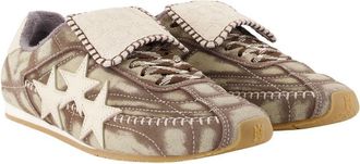 Amiri Womens Pacific Flat Sneakers - Amiri Leather Brown Calfskin Shoes