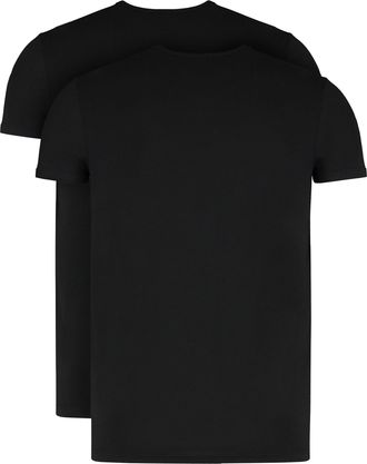 Versace Mens Set Of Two Black T-Shirts Cotton And Polos