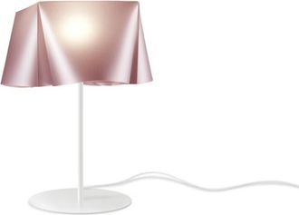 Linea Zero Lampada Da Tavolo Moderna 1 Luce Wanda Polilux Rosa Metallico D35 Made In Italy