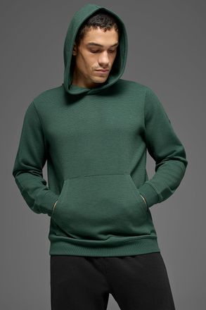 Alo | Waffle Lounge Hoodie in Clover Green, Size: Medium